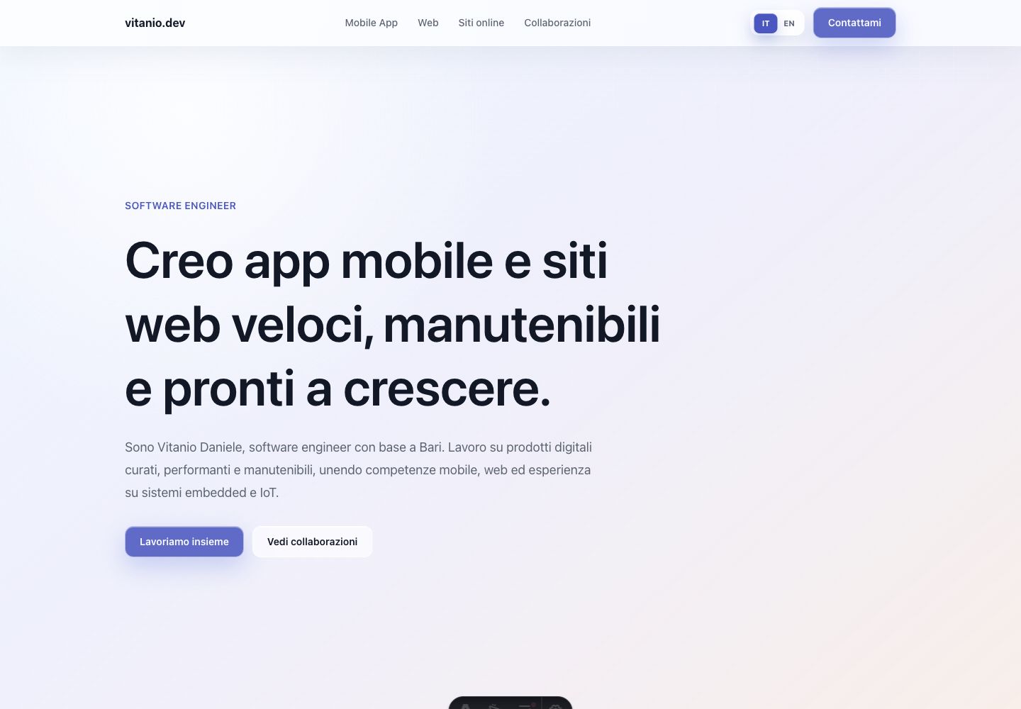 vitanio.it homepage